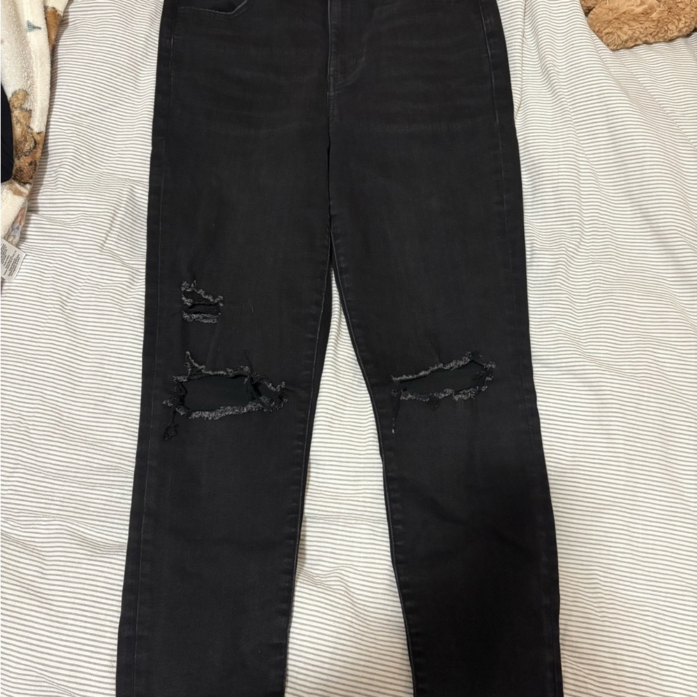 American Eagle Outfitters Black Ripped Skinny Jeans